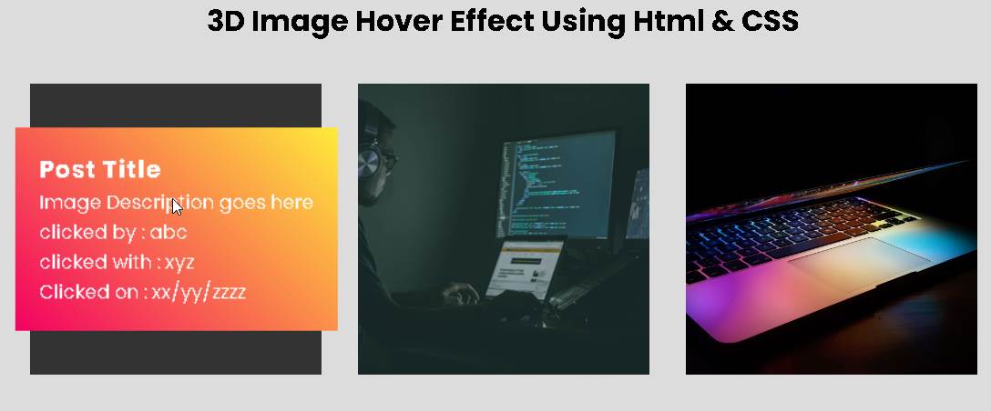 3d image hover